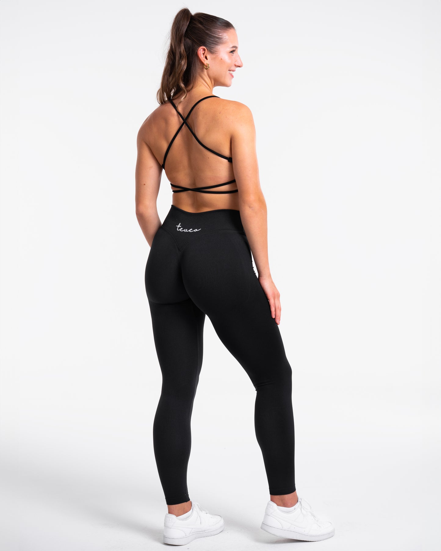 Fearless V-Shape Covert Scrunch Leggings "Schwarz"