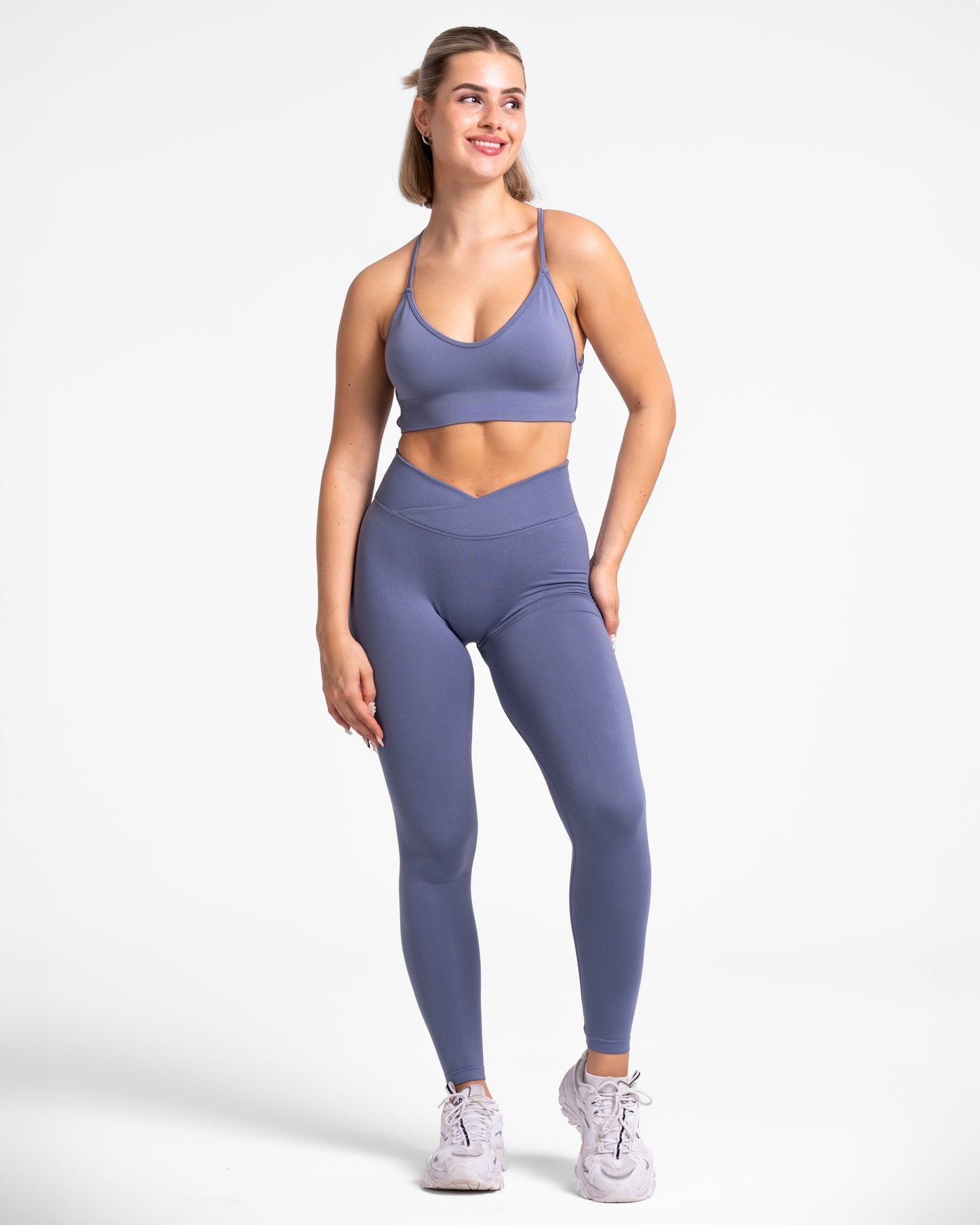 Fearless V-Shape Covert Scrunch Leggings "Blau"