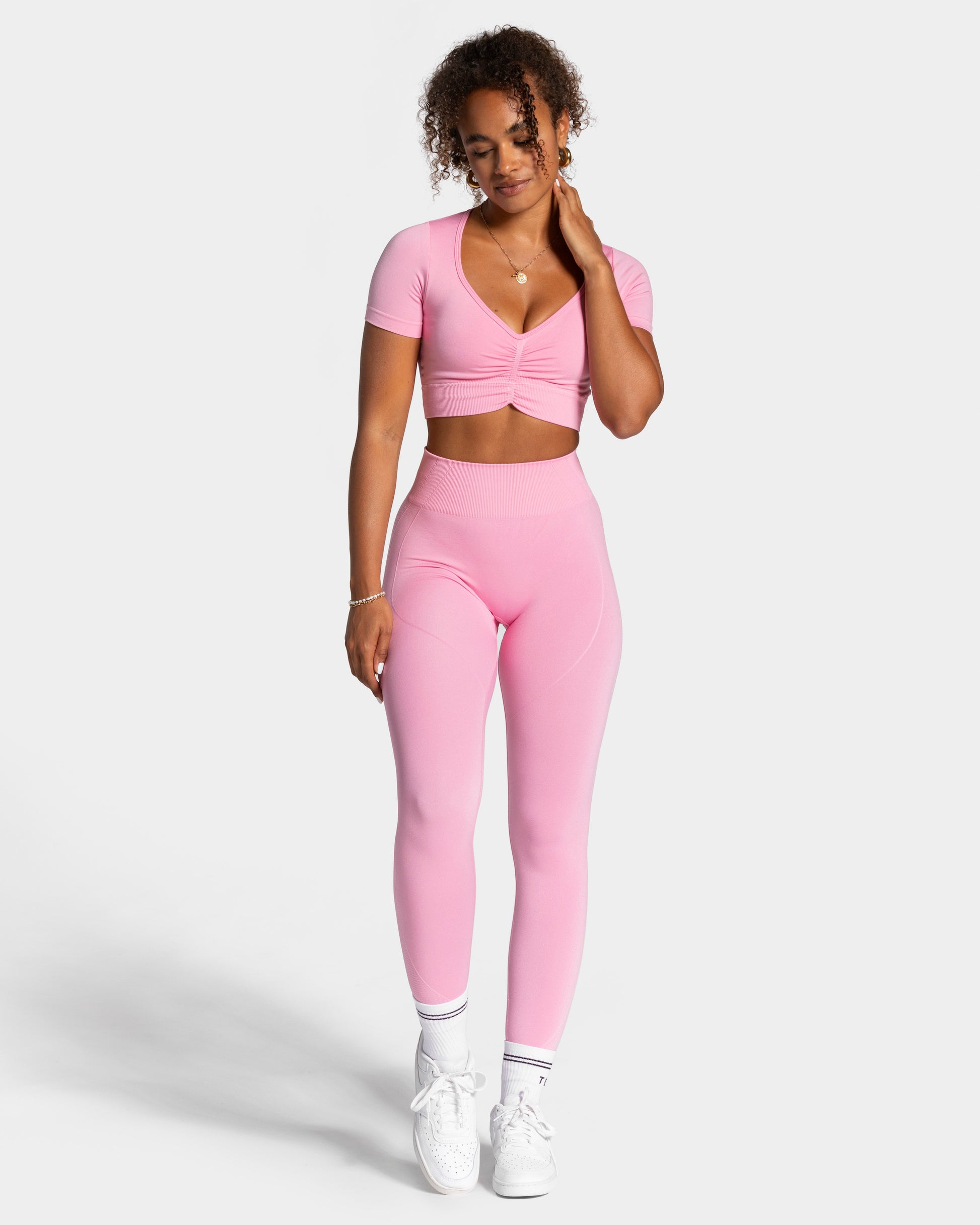 Statement Scrunch Leggings Pink